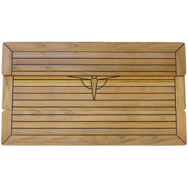 Kokoontaitettava teak-pöytälevy L:100 x L:70/35 cm.