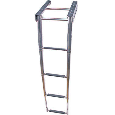 Kassetstige til badplatform, 4 trin, B:310 mm, Rustfrit stål, Teleskopisk Kassetstige til badplatform, 4 trin, B:310 mm, Rustfrit stål, Teleskopisk