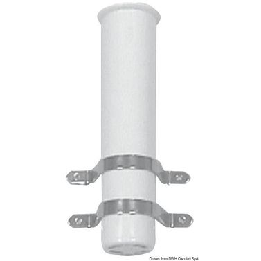 Spöhållare för skottmontering vit 41mm