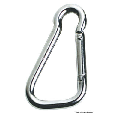 Karbinhake AISI 316 stor öppning 14 mm