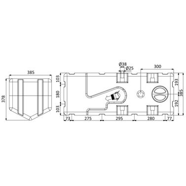 Septiktank med macerator 24 V 100 l