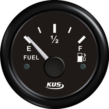Kus Brændstofmåler Sort, 0-190ohm 12/24v