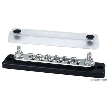 Raskaan käytön virtakisko Techno sähköterminaali 2x6 (12x4)