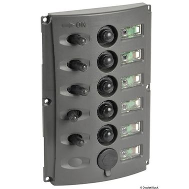 Elpanel med automatsikringer og dobbelt LED