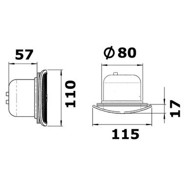 Sound indbygget signalhorn rund version