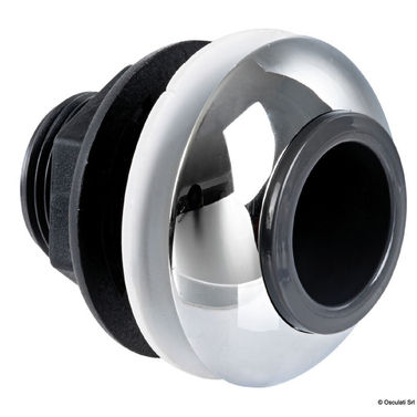 Dusjhode i plast med trykknapp, hvit PVC-slange 2.5 m