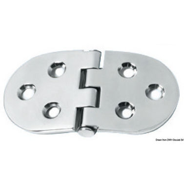 Kraftig hengsel med omvendt tapp 110x60 mm