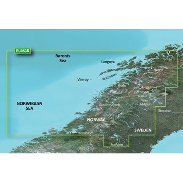 Garmin Bluechart G3 hxeu053r Trondheim-Tromsø