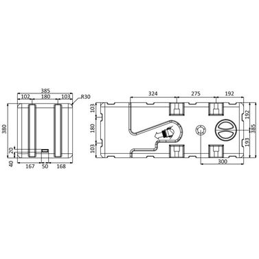 Septiktank med macerator 12 V 115 l