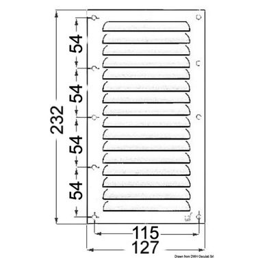 Säleikköventtiili kiillotettu SS 232x127 mm
