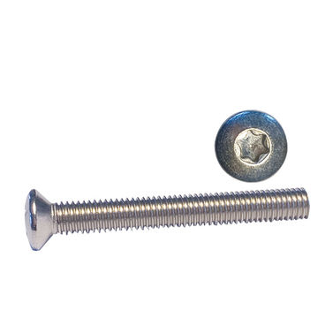 Maskinskrue LH. Torx med spalte 6 x 20 A4 ISO 14584 10 stk.