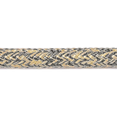 Kevlar- och polyester dubbelflätad gul-röd 8mm