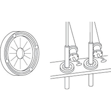 Skotmonteret stangholder 70mm sort