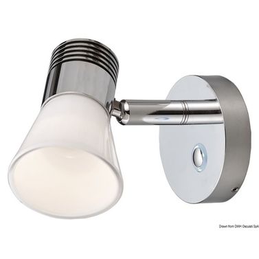 Dæmpbar LED-lampe i aluminium + glasdiffusor