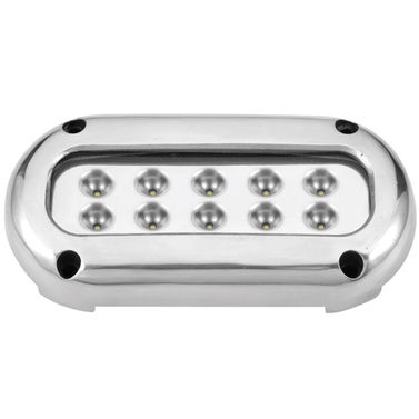 Undervandslys påbygning 25.2w 10-30v 10 led blå