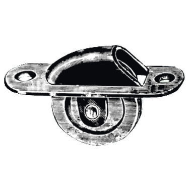 Trissa för repgenomföring 60 mm