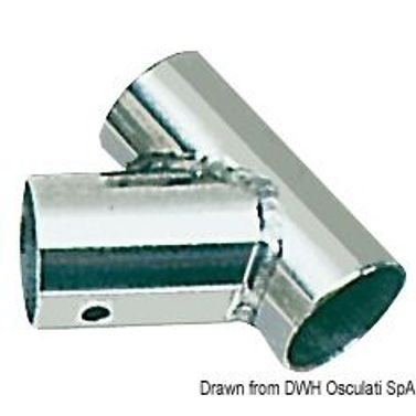T-basplatta AISI316 60° 22 mm