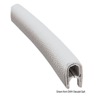 Semifleksibel forstærket hvid PVC-profil 1.5x4mm