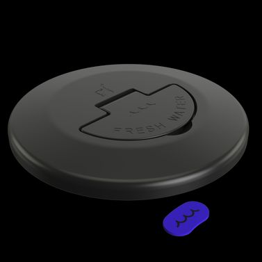 Roca Renkaiden Täyttökorkki Musta Anodisoitu Lyijytön