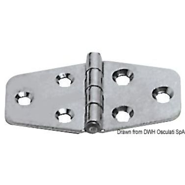 Hengsel i rustfritt stål 70x38 mm
