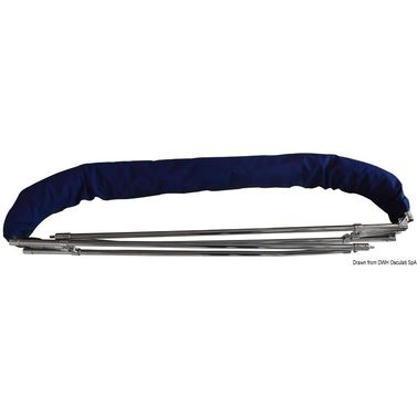 3-bågars bimini hög AISI316 Ø 25 mm 200/210 cm blå