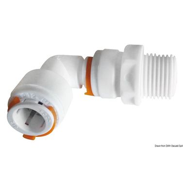 90° naarasliitin, jossa 3/8" urosliitin