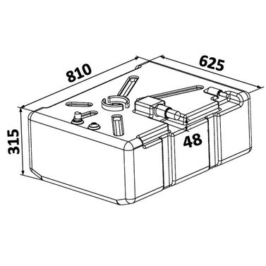 Drivstofftank PE 135 l