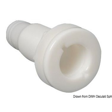Bundventil i nylon/glasfiber 2"1/4 38 mm
