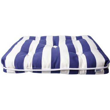 1852 Marine Quality Kapokpude Enkelt Stribet Navy/White 45x39x7cm