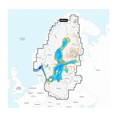 Navionics gull+ 44xg kartbrikke navigasjonskart baltic/finland/sverige