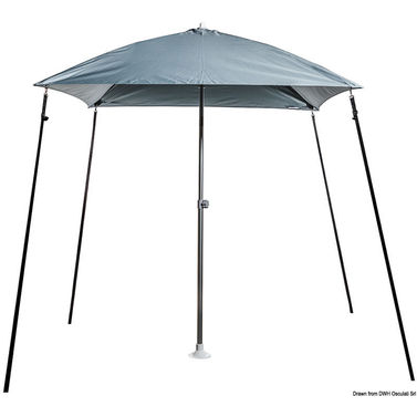 PARASOL kokoontaitettava aurinkovarjo veneeseen harmaa