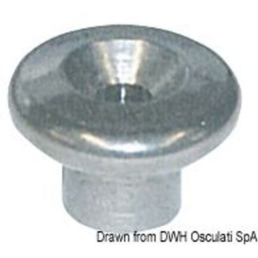 Presenningsknapp stort huvud AISI 316 12.5 mm