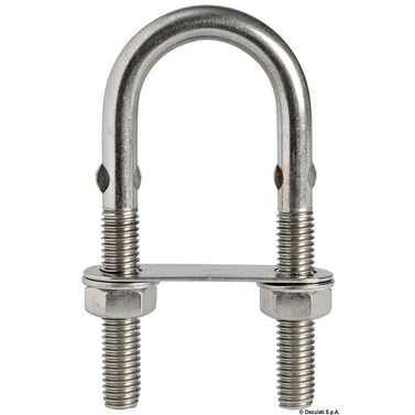 SS U-bult med stång 80mm x M8 mm
