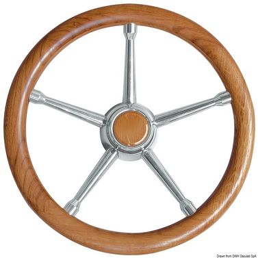 Rat i blød polyuretan teak/SS 350 mm