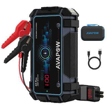 Avapow A9 Plus jump starter 12V, 2000Amp leveres med taske