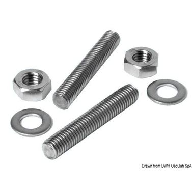 Rustfrit pinbolt-sæt til klamper 20x120 mm