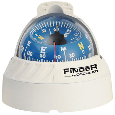 Finder kompassi 2" 5/8 yläkiinnitteinen valkoinen/sininen