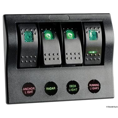 PCP Compact elpanel med 4 strömbrytare