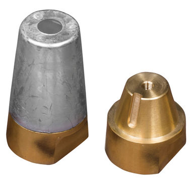 Tecnoseal Sinkkimutteri Kartiomainen Messinki, Ø: 22-25mm, Ø: 16x1,5mm