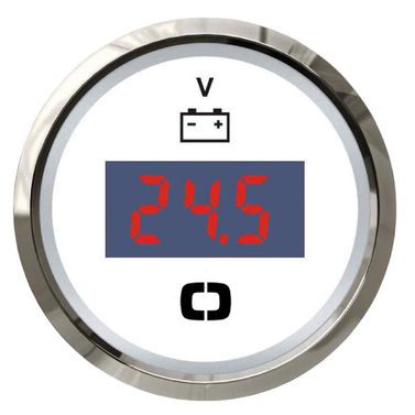 Digitaalinen volttimittari 8/32 V valkoinen/kiiltävä