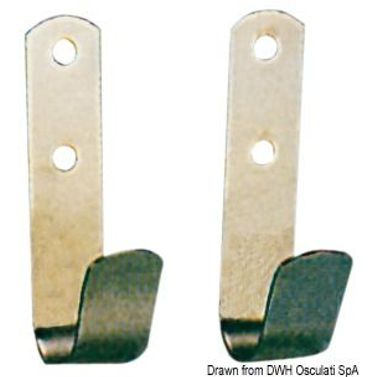 Pidikekoukkupari kiillotettua SS 22-32 mm