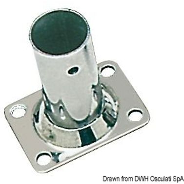 Rektangulär plattbas AISI316 90° 22 mm