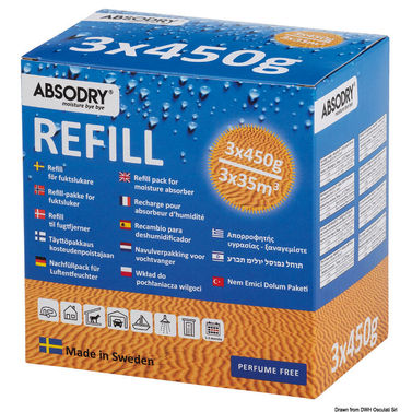 ABSODRY refillpaket 3 x 450 gr