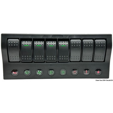 PCP Compact elektrisk panel med 8 brytere