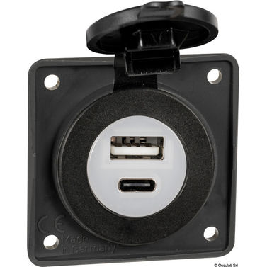 BERKER dobbelt USB A+C-udtag 3+3 A