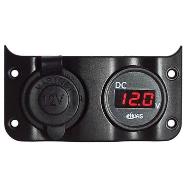 Voltmeter 3/30 V + cigarettænderudtag