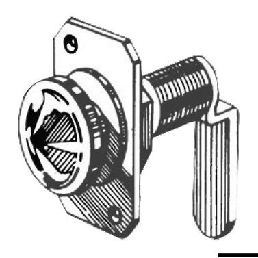 Forniklet vridelås i messing 16 mm