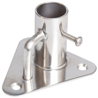 Scepterfod trekantet 90 gr. Ø 25,4 mm. Base 85 x 85 mm