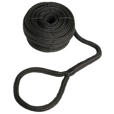 Svart fortøyningstau med øye 24 mm x 15 m