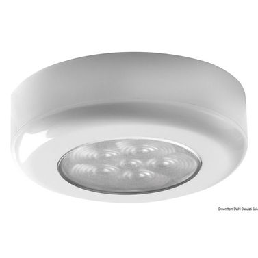 Taklampa, ABS-kropp, vit finish, 6 vita LED